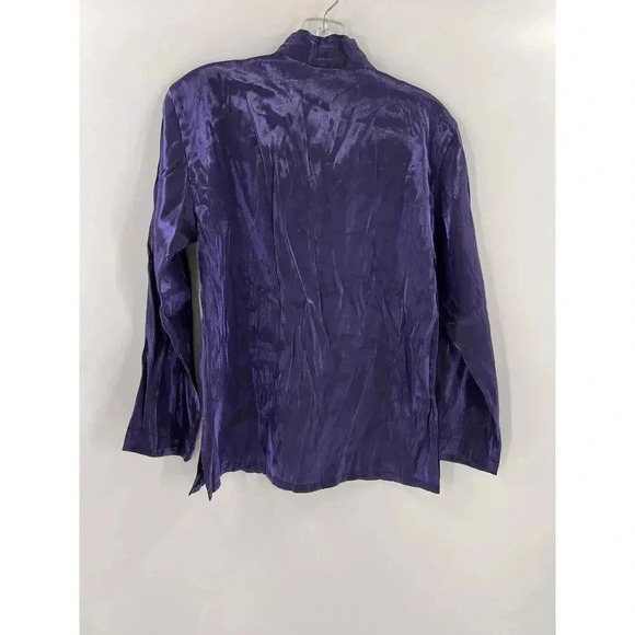 GORGEOUS Cruz Natori Purple Embroidered V-Neck Blouse Size XSMALL EUC - Picture 4 of 12